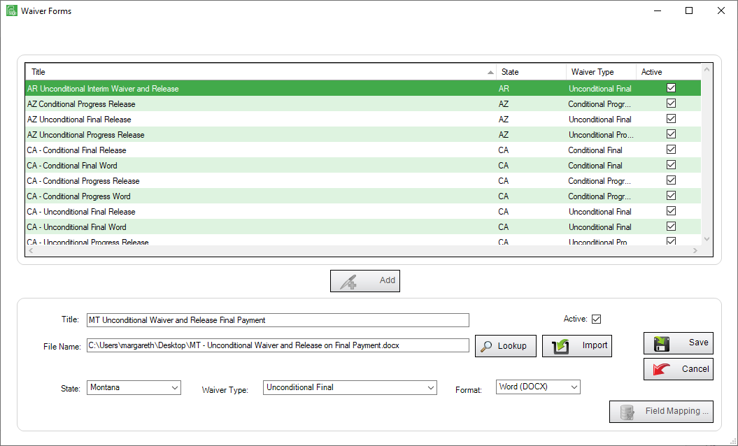 GreenlightManageGreenlightLookupTablestabwindowWaiverFormsaddcomplete-mh