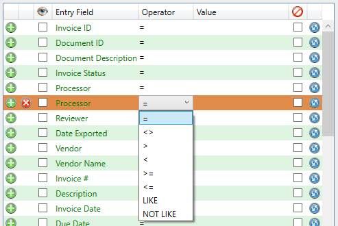 InvoiceSearchEntryFieldOperatorColumnwithnumericsymbols-mh